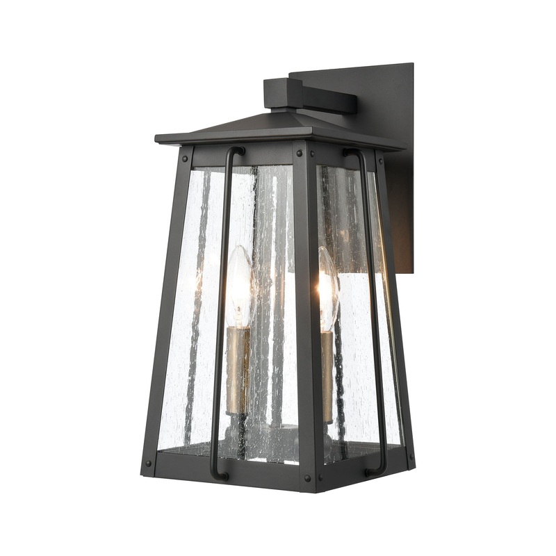 Kirkdale 2-Light sconce in Matte Black / Natural Brass ELK Lighting