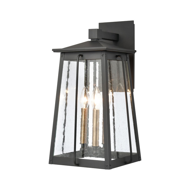 Kirkdale 3-Light sconce in Matte Black / Natural Brass ELK Lighting