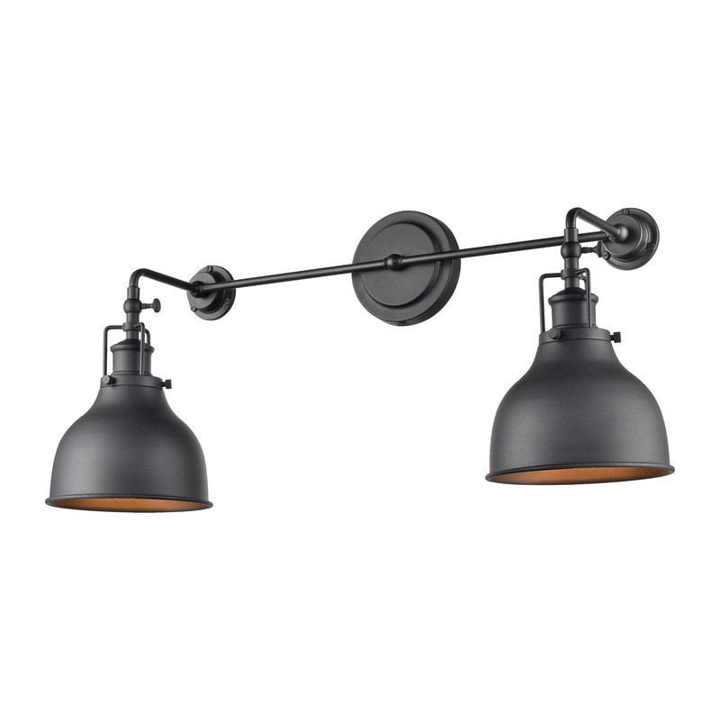 Skillet 2-Light sconce in Matte Black ELK Lighting