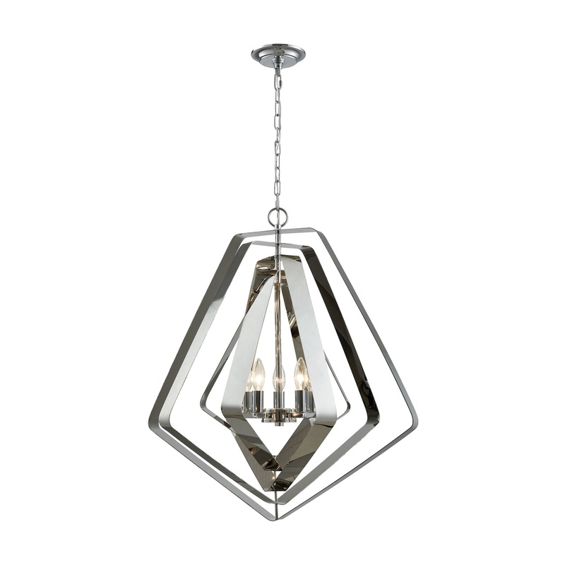 Anguluxe 5-Light Chandelier in Polished Chrome ELK Lighting