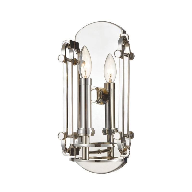 Bergamo 1-Light Sconce in Polished Nickel ELK Lighting