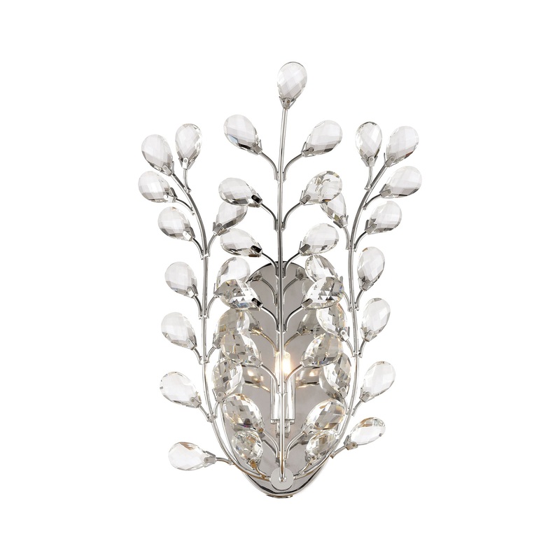 Crystique 1-Light Sconce in Polished Chrome with Clear Crystal ELK Lighting