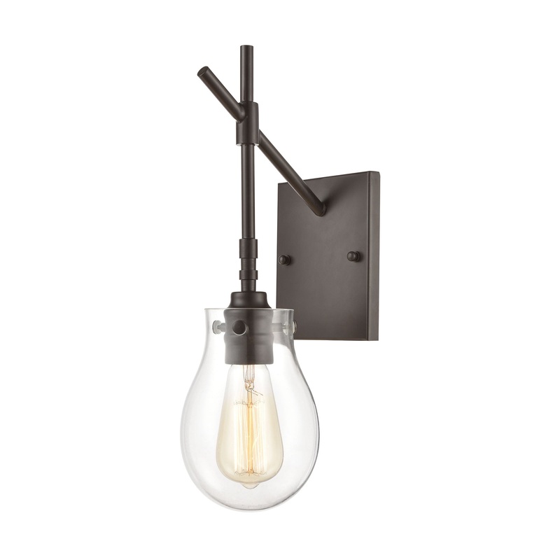 Jaelyn 1-Light Sconce in Oil Rubbed Bronze with Clear Glass ELK Lighting