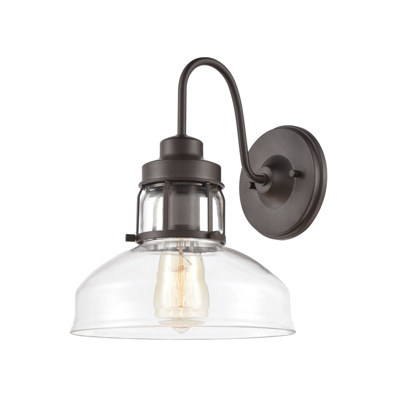 Manhattan Boutique 1-Light Sconce in Oil Rubbed Bronze with Clear Glass ELK Lighting