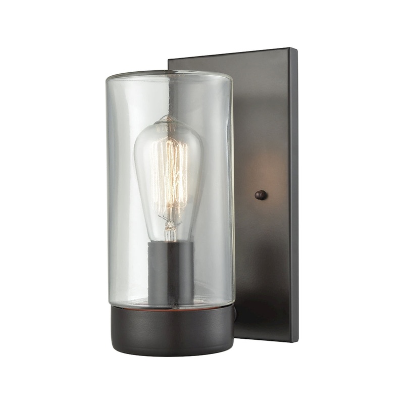 Ambler 1-Light Outdoor Sconce in Oil Rubbed Bronze - Small ELK Lighting