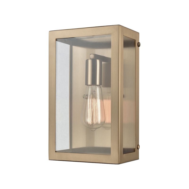 Parameters 1-Light Sconce in Satin Brass with Clear Glass ELK Lighting
