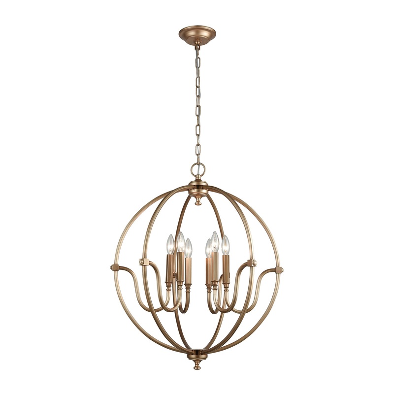 Stanton 6-Light Chandelier in Matte Gold ELK Lighting
