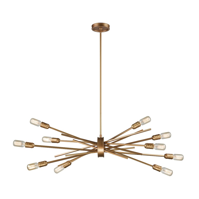 Xenia 10-Light Chandelier in Matte Gold ELK Lighting
