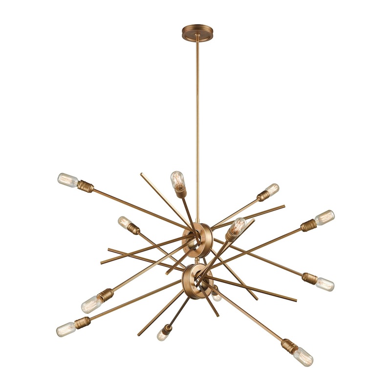 Xenia 12-Light Chandelier in Matte Gold ELK Lighting
