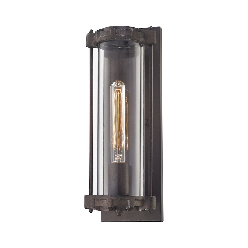 Chasebrook 1-Light Sconce in Clay Iron with Clear Glass ELK Lighting