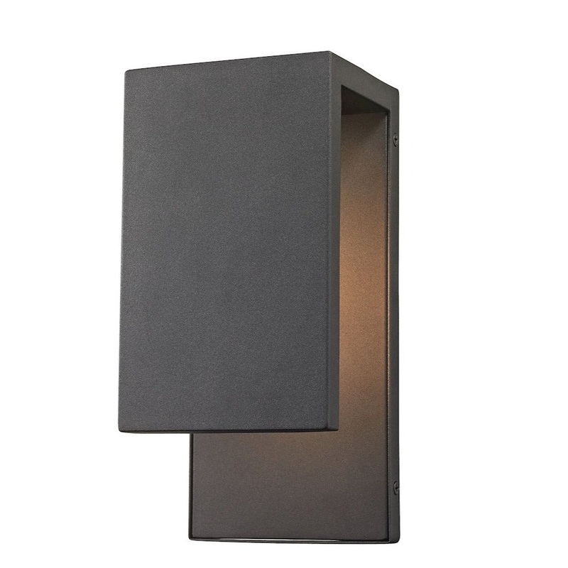 Pierre 1-Light Outdoor Sconce in Textured Matte Black - Integrated LED ELK Lighting
