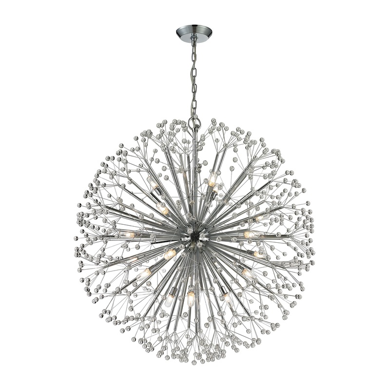 Starburst 19-Light Chandelier in Polished Chrome ELK Lighting 11547/19