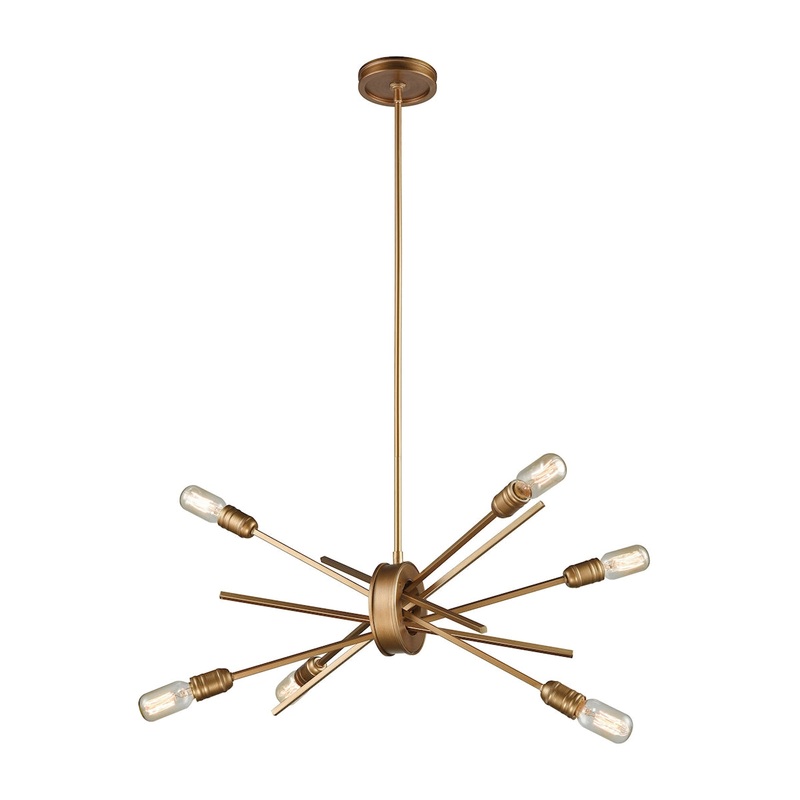 Xenia 6-Light Chandelier in Matte Gold ELK Lighting