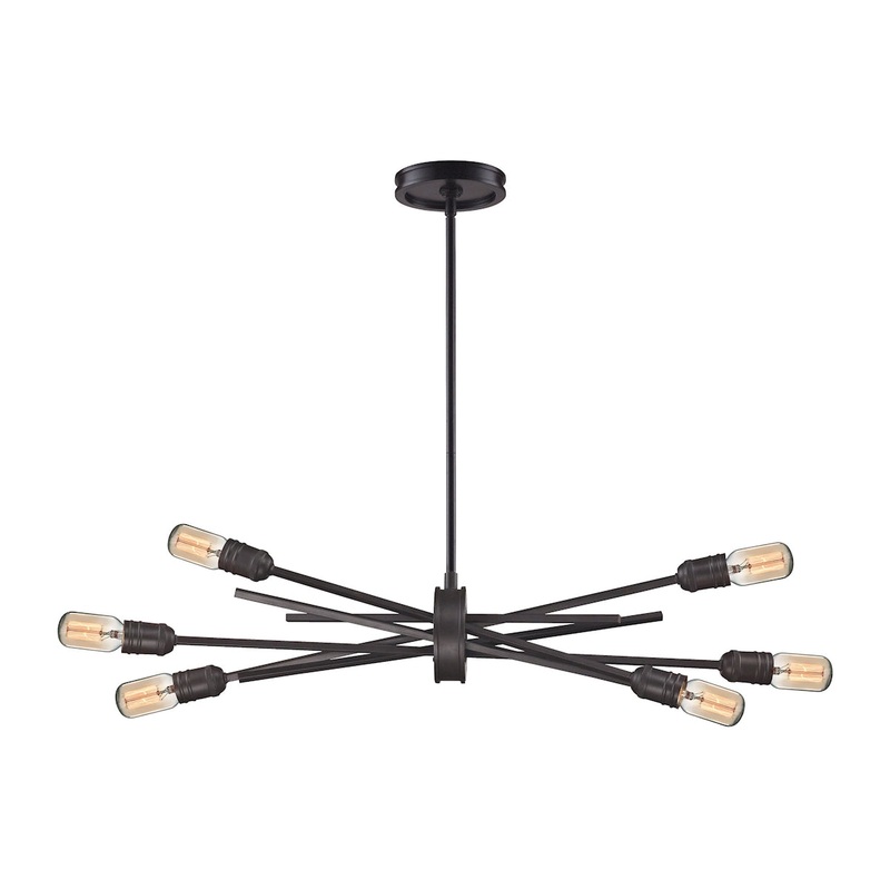 Xenia 6-Light Chandelier in Oil Rubbed Bronze ELK Lighting