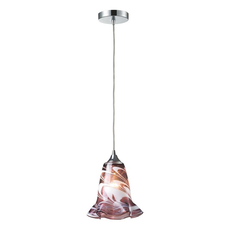 1 light pendant in polished chrome ELK Lighting