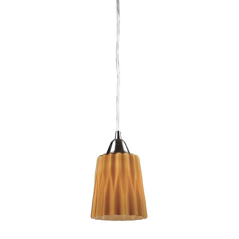 Angles 1-Light Pendant in Satin Nickel ELK Lighting