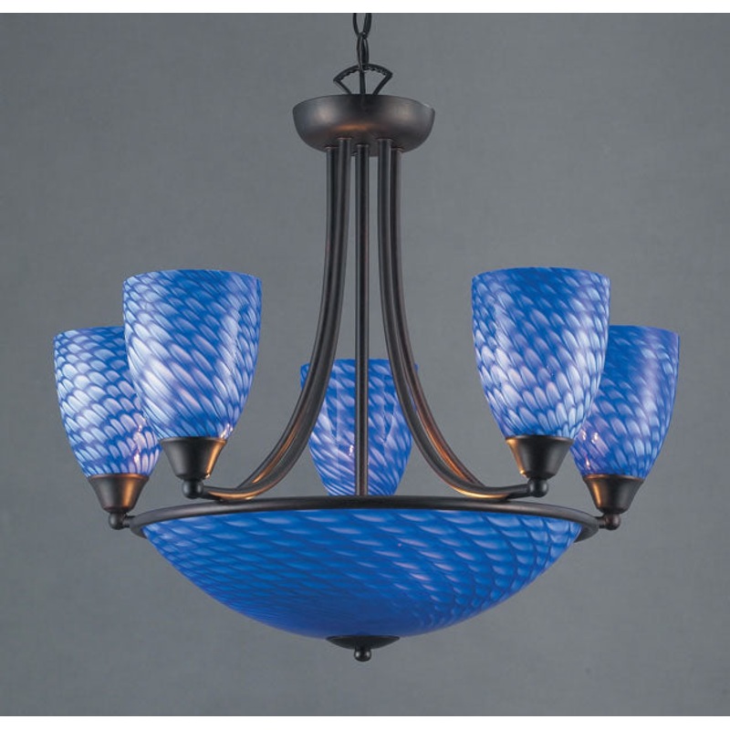 ARCO BALENO COLLECTION SAPPHIRE BLUE ELK Lighting 419-5+3S-DR