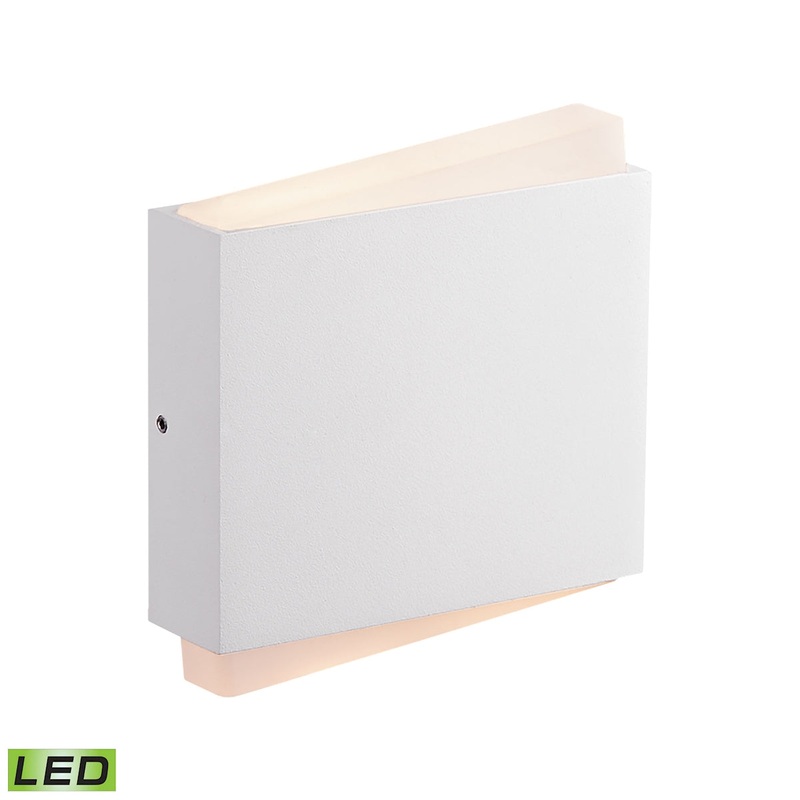 Fairmont 1-Light Sconce in Matte White with White Acrylic Diffuser - Integrated LED ELK Lighting