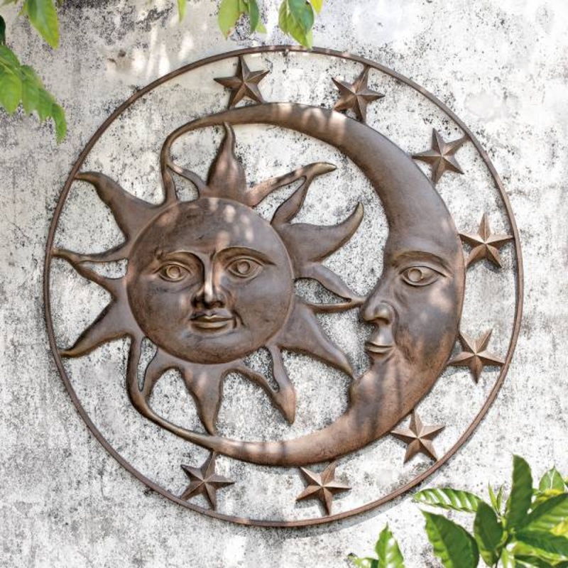 Celestial Splendor Sun and Moon Wall Plaque By SPI Home