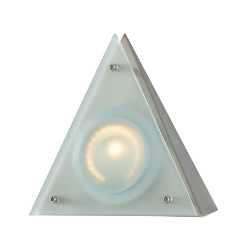 Zee-Puk Wedge w/lamp. Frosted lens / Stainless Steel finish/Triangle Shade ELK Lighting