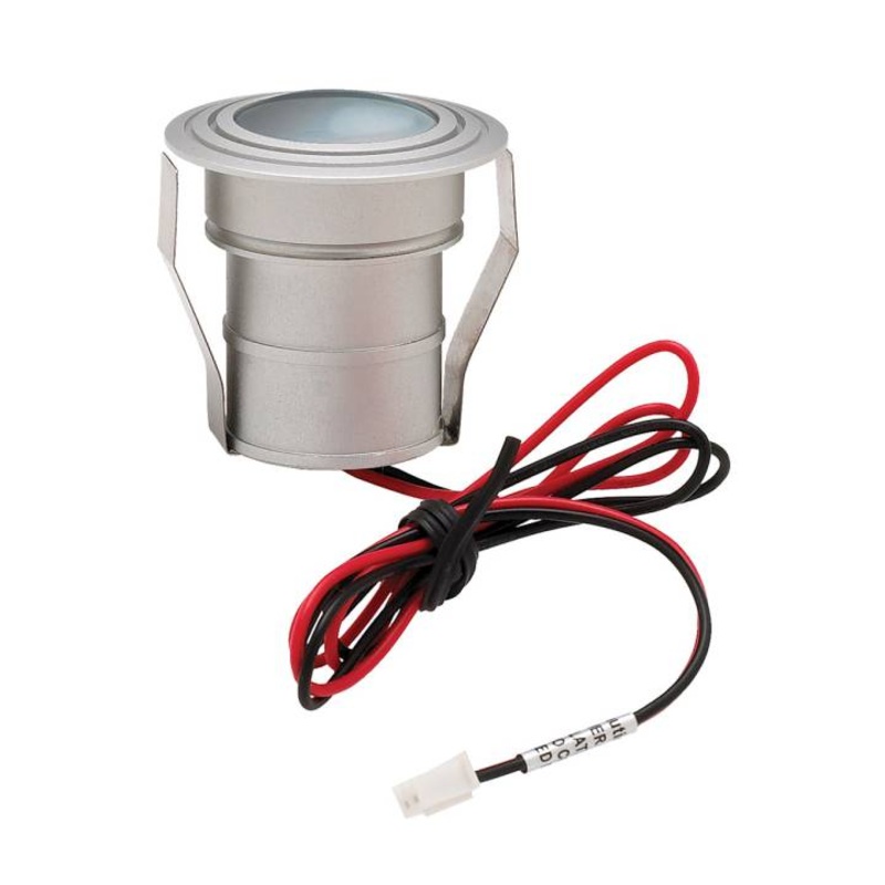 Batwing 1-Light Button Light in Matte Aluminum with Frosted Lens - Integrated LED ELK Lighting