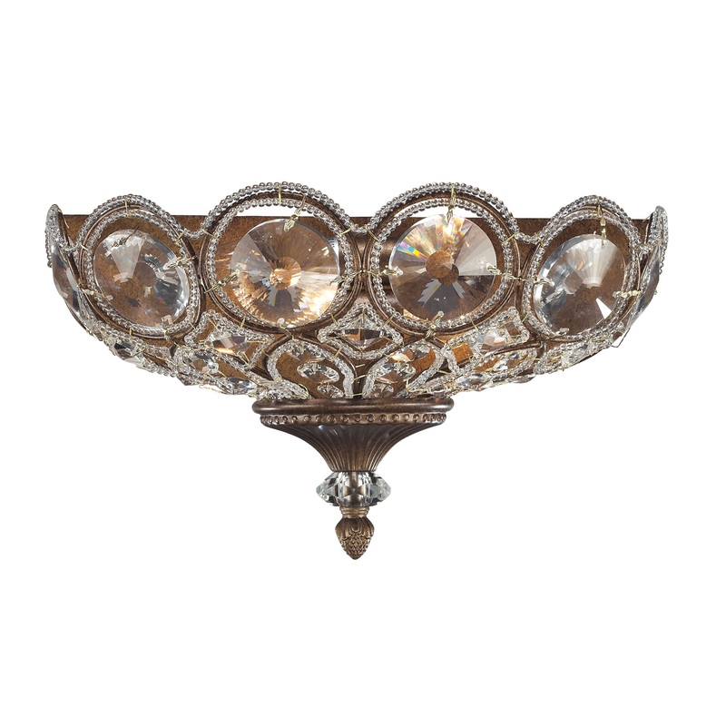 Christina 2-Light Sconce in Mocha with Crystal ELK Lighting