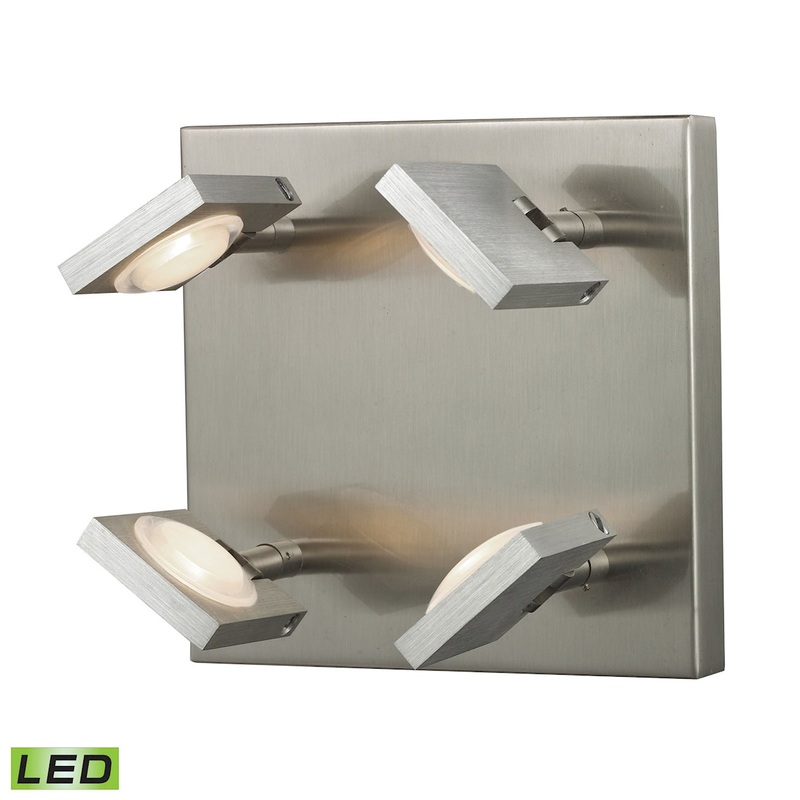 Reilly 4-Light Sconce in Brushed Nickel and Brushed Aluminum ELK Lighting