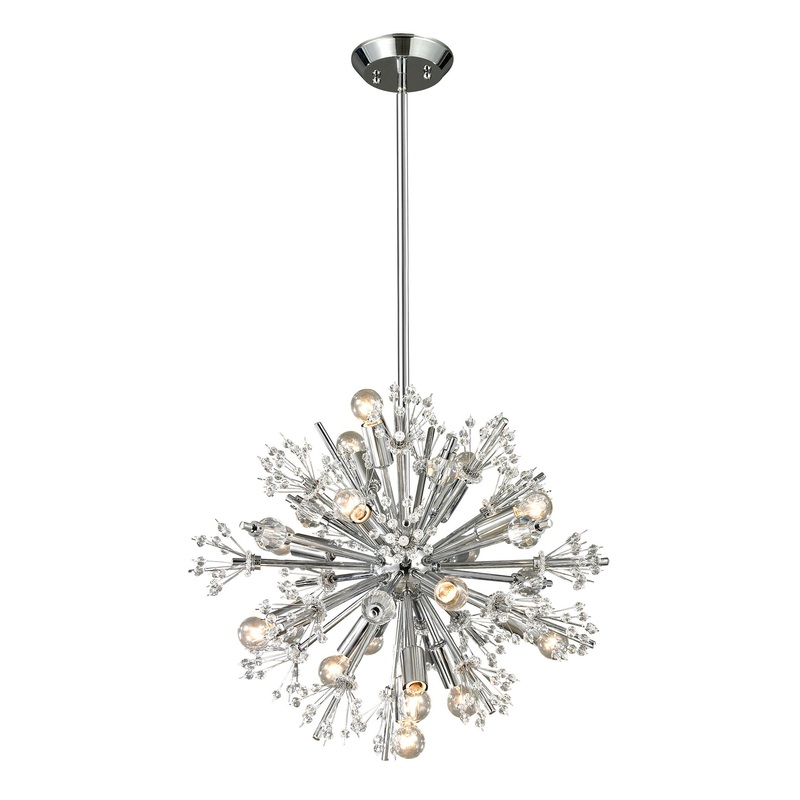 Starburst 15-Light Chandelier in Polished Chrome ELK Lighting