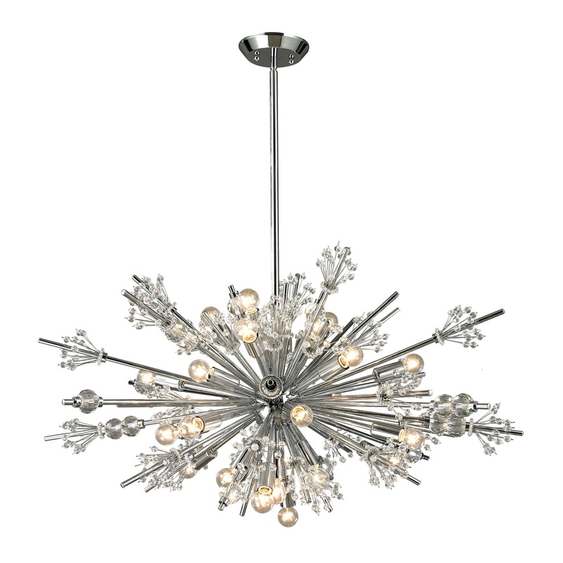 Starburst 24-Light Chandelier in Polished Chrome ELK Lighting