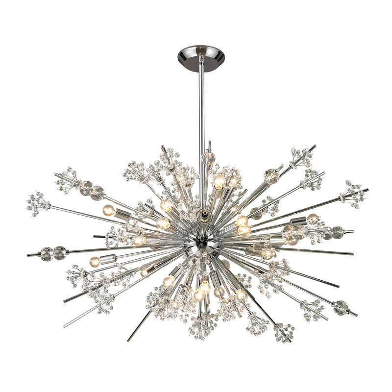 Starburst 29-Light Chandelier in Polished Chrome ELK Lighting