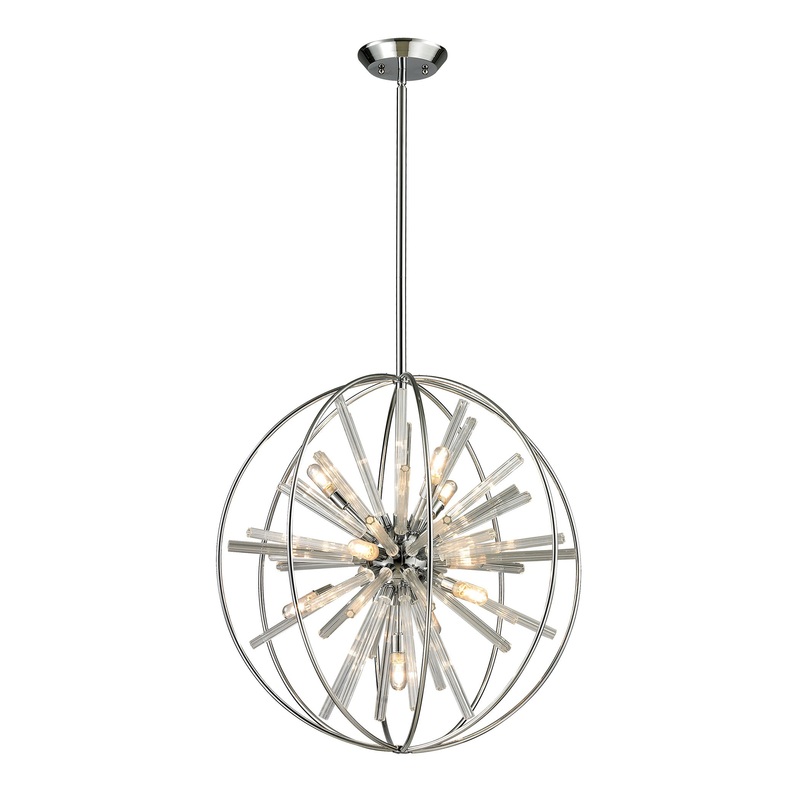 Twilight 10-Light Chandelier in Polished Chrome ELK Lighting