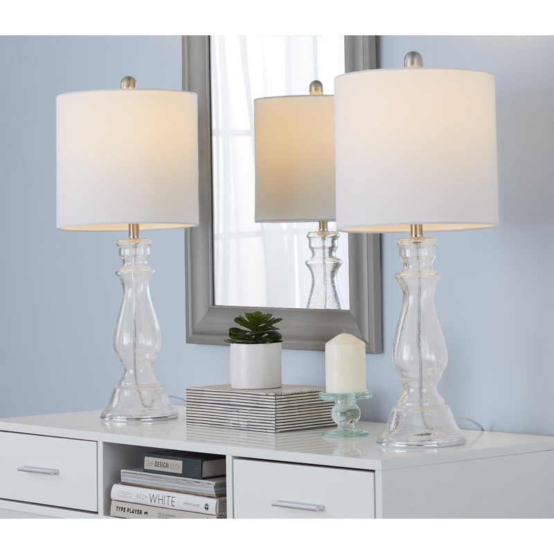 Bishop 24" Glass Table Lamp - Set of 2 By LumiSource - GTG25-BISHOP CLBNIW2