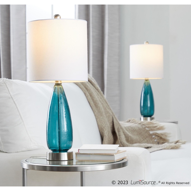 Bottega 22" Glass Accent Lamp - Set of 2 By LumiSource - GTG22-BTTGA BUBNIW2