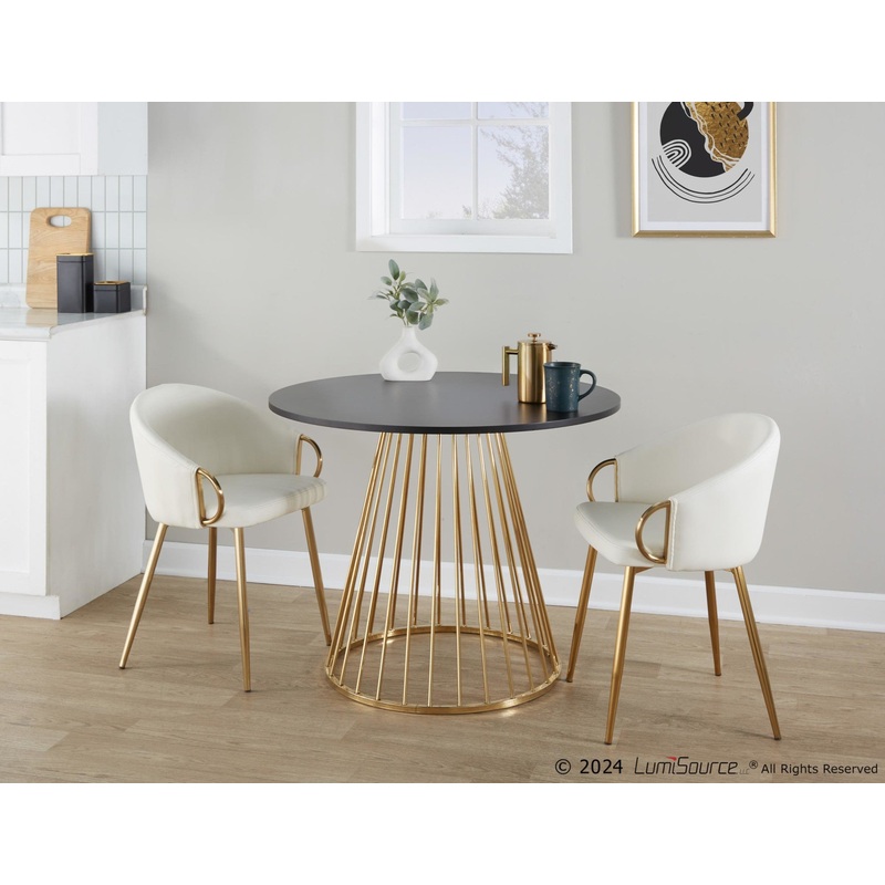 Canary Cosmo Dining Table By LumiSource - DT-CNRY-CNRYCSMO2 AUBK