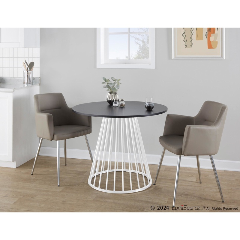 Canary Cosmo Dining Table By LumiSource - DT-CNRY-CNRYCSMO2 WBK