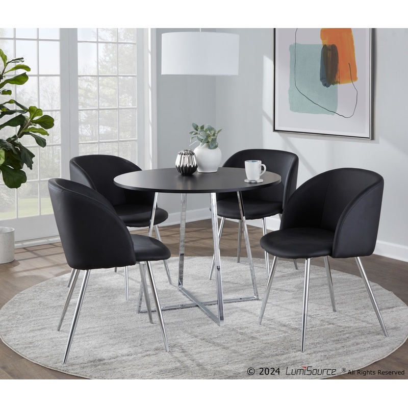 Cosmo Canary Dining Table By LumiSource - DT-CSMO-CNRYCSMO2 CHRBK