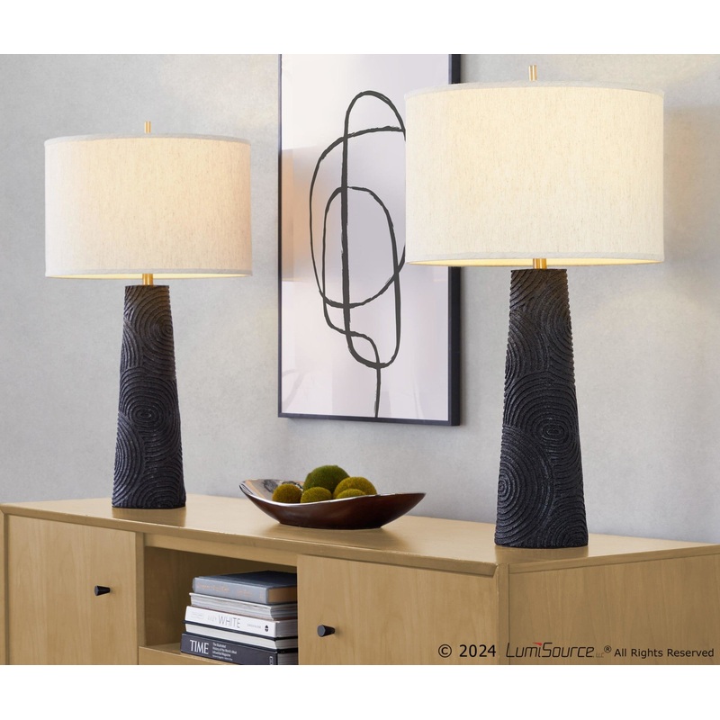 Kona 31" Polyresin Table Lamp - Set of 2 By LumiSource - GPT31-KONA BKNA2