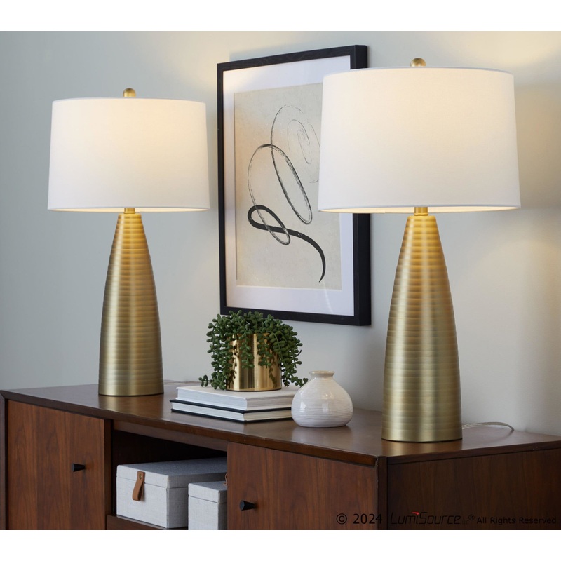 Maya 27" Metal Table Lamp - Set of 2 By LumiSource - GTS28-MAYA AUW2