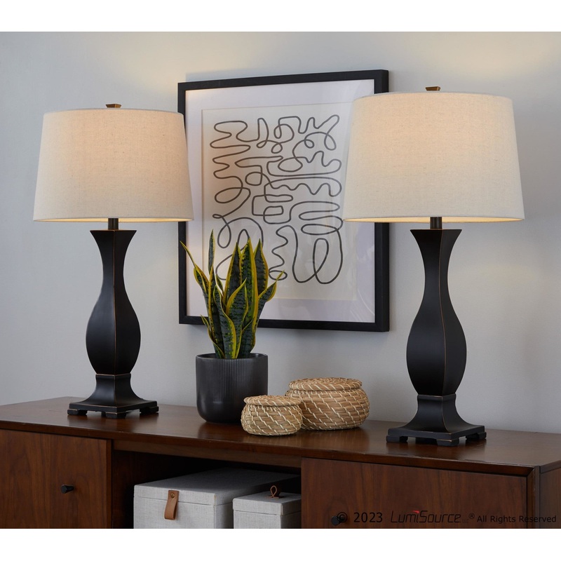 Riley 29" Polyresin Table Lamp - Set of 2 By LumiSource - GTP29-RILEY ORBNA2