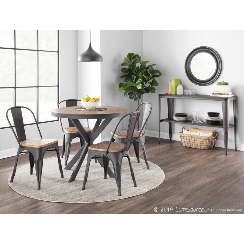 X Pedestal Dinette Table By LumiSource - DT-XPEDSTL GYBN