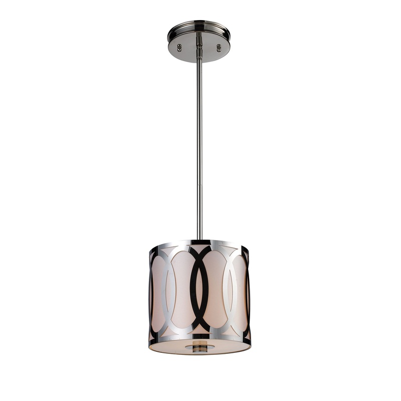 Anastasia 1-Light Pendant in Polished Nickel ELK Lighting