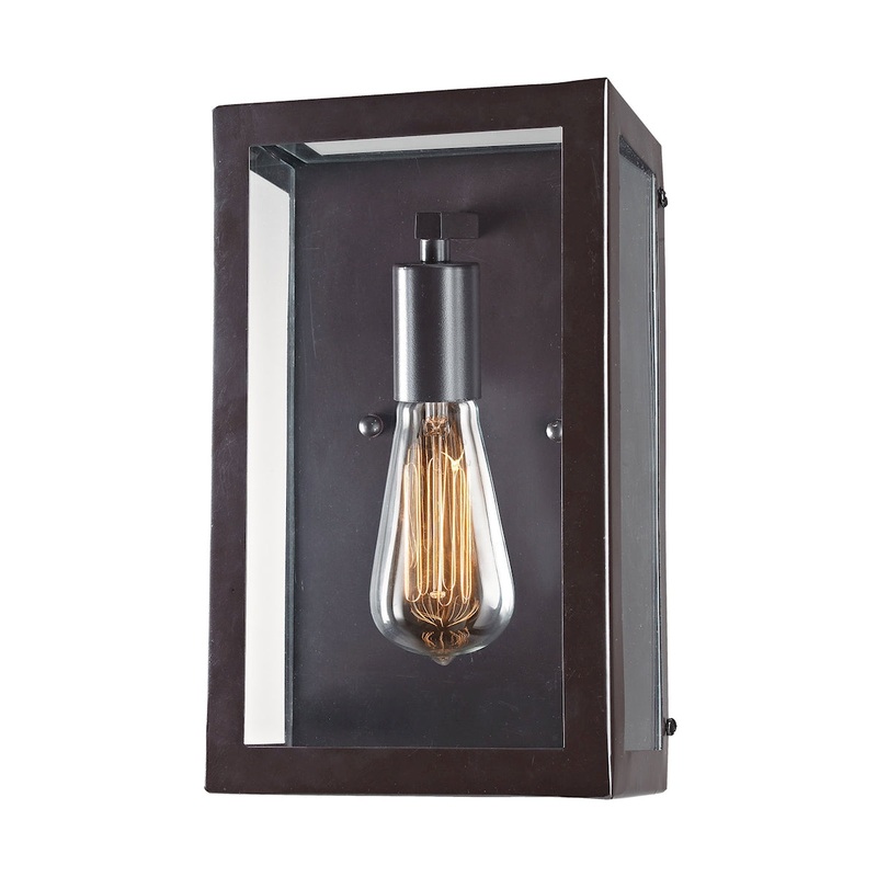 Parameters 1-Light Sconce in Bronze with Clear Glass ELK Lighting