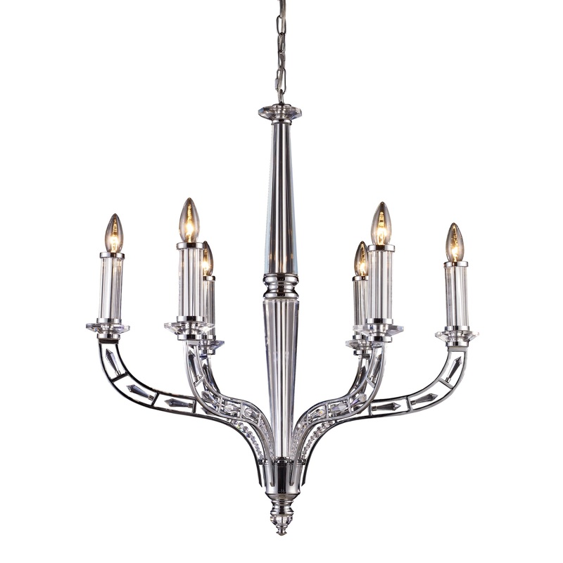 Zullaix 6-Light Chandelier in Polished Chrome ELK Lighting