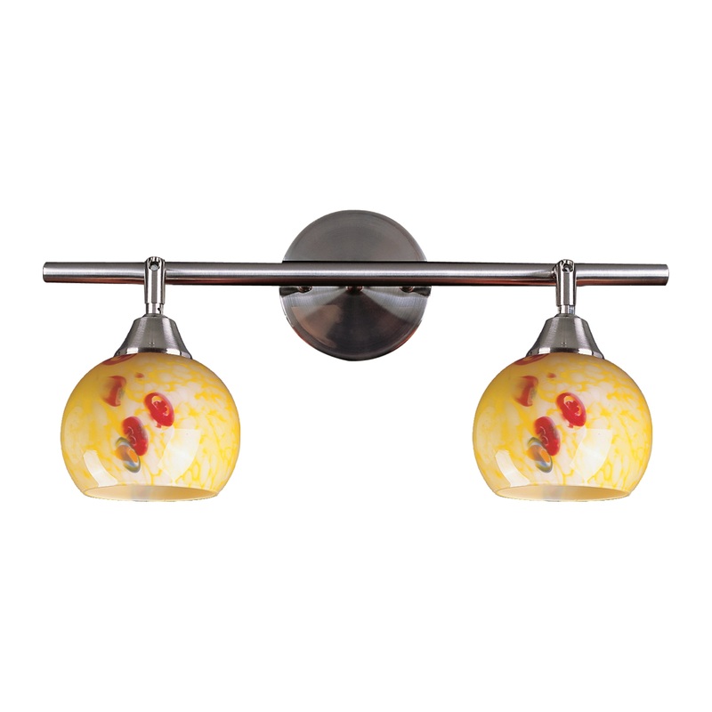 MELA COLLECTION WALL SCONCE YELLOW BLAZE GLASS ELK Lighting