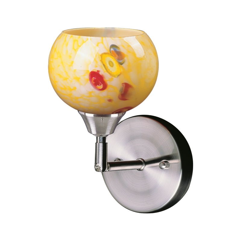 MELA COLLECTION WALL SCONCE, YELLOW BLAZE GLSS ELK Lighting