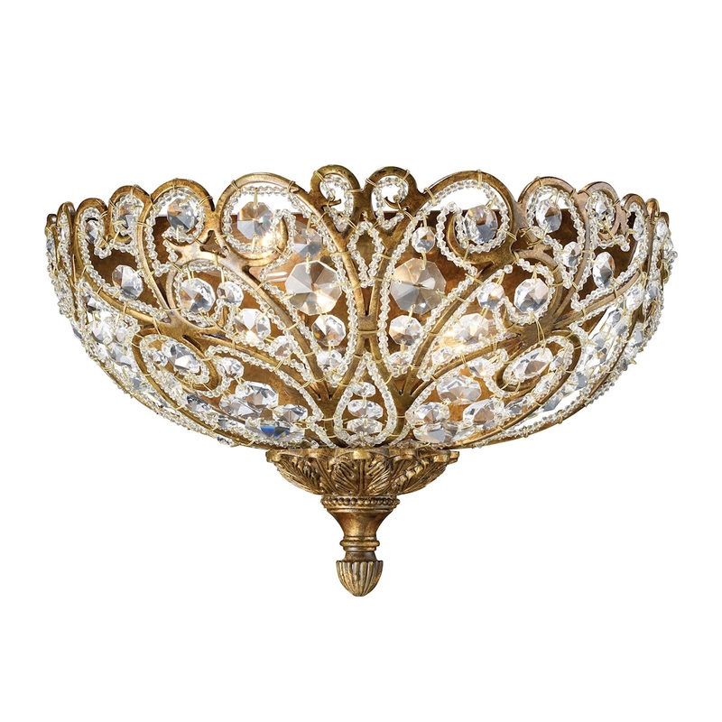 Seneca 2-Light Sconce in Spanish Bronze with Crystal ELK Lighting