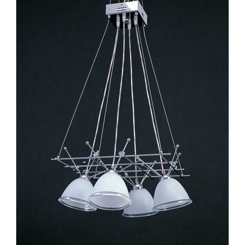 4-Light Suspended Chandelier in Polished Chrome ELK Lighting