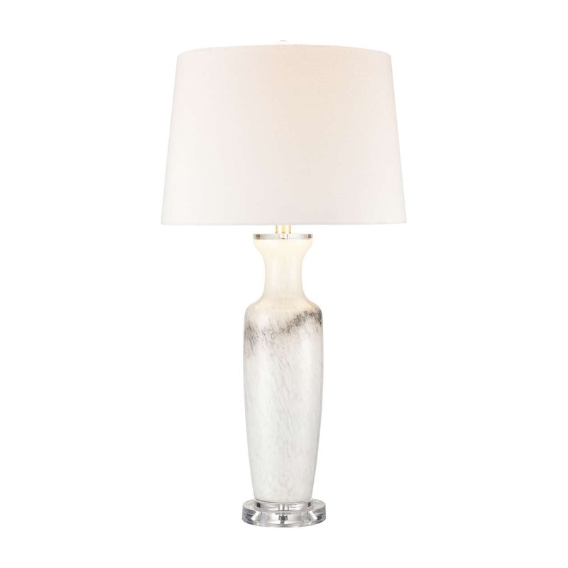 Abilene glass table lamp in White ELK Home