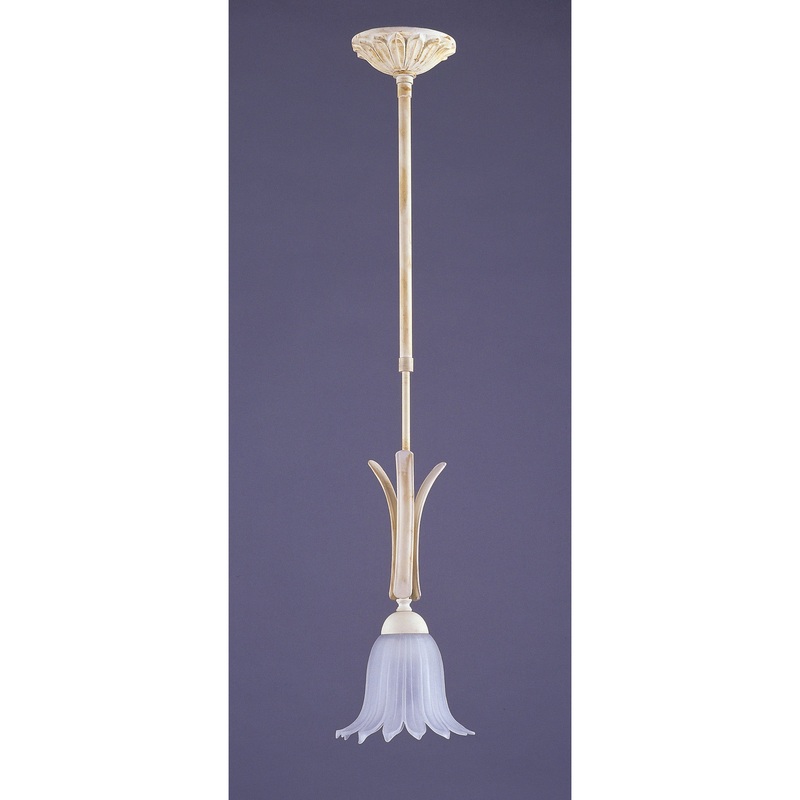 ANTIQUE IVORY PENDANT IRON, FROSTED GLASS ELK Lighting