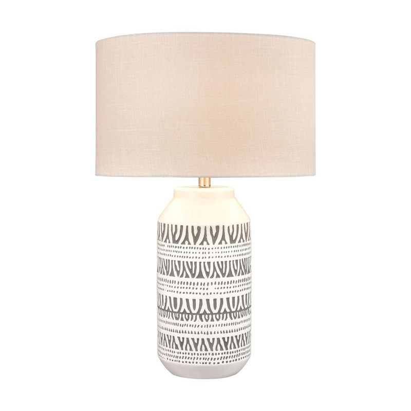 Calabar ceramic table lamp in White ELK Home